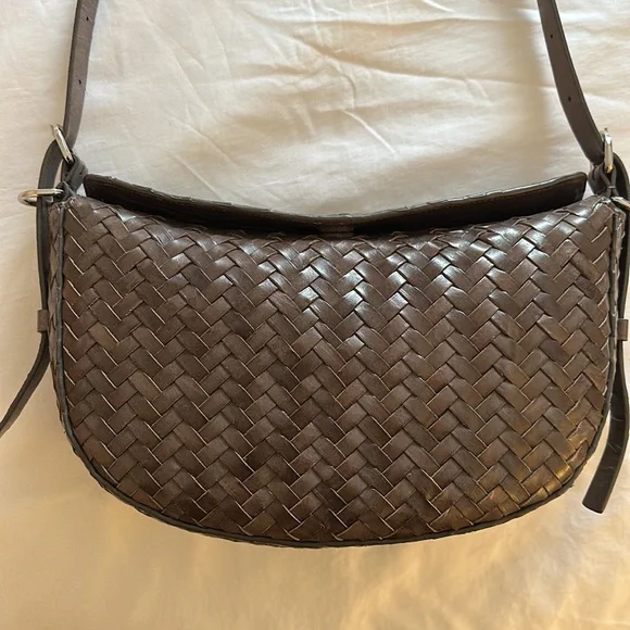 & Other Stories Leather Braided Shoulder Bag - Picture 8 of 13